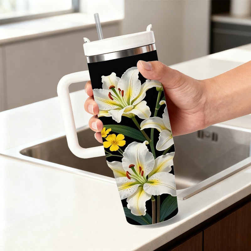 Sublimation Mug White - 40Oz Stainless Steel Double-Wall Insulated Tumbler