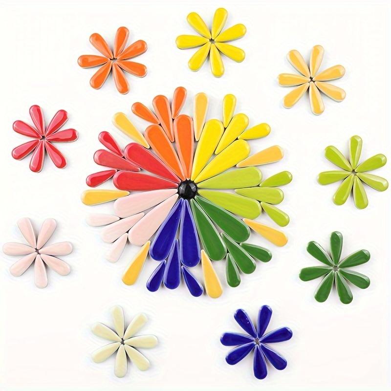 Ceramic Tile Blank - 100g Pack Droplet Shaped Ceramic Mosaic