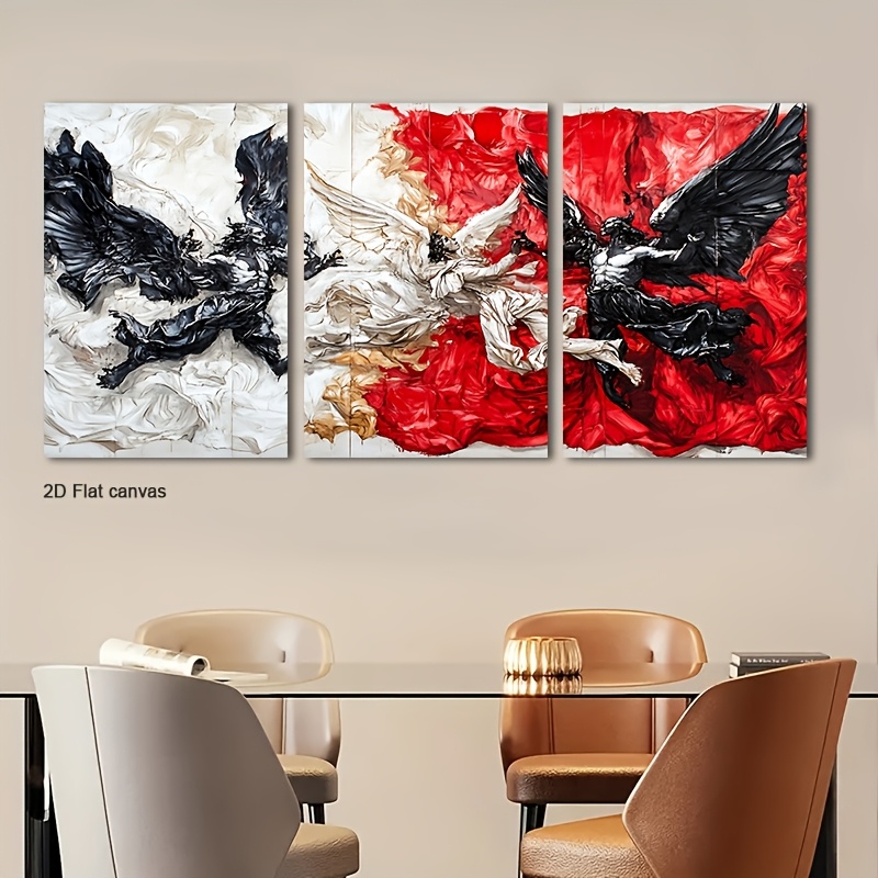 Canvas Wrap Ready - Frameless Canvas 3pcs Framed Angel Clasped