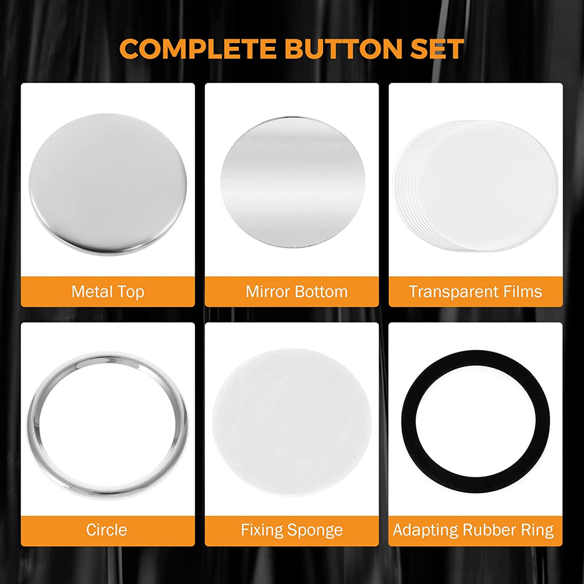 Blank Mirror Badge Button Part - огляд і ціна Button Badge Blank
