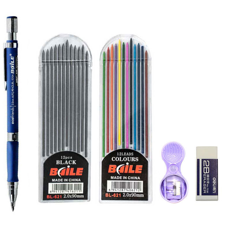 2.0mm Mechanical Pencil Set 2B - огляд і ціна Staedtler Pencil Lumocolor
