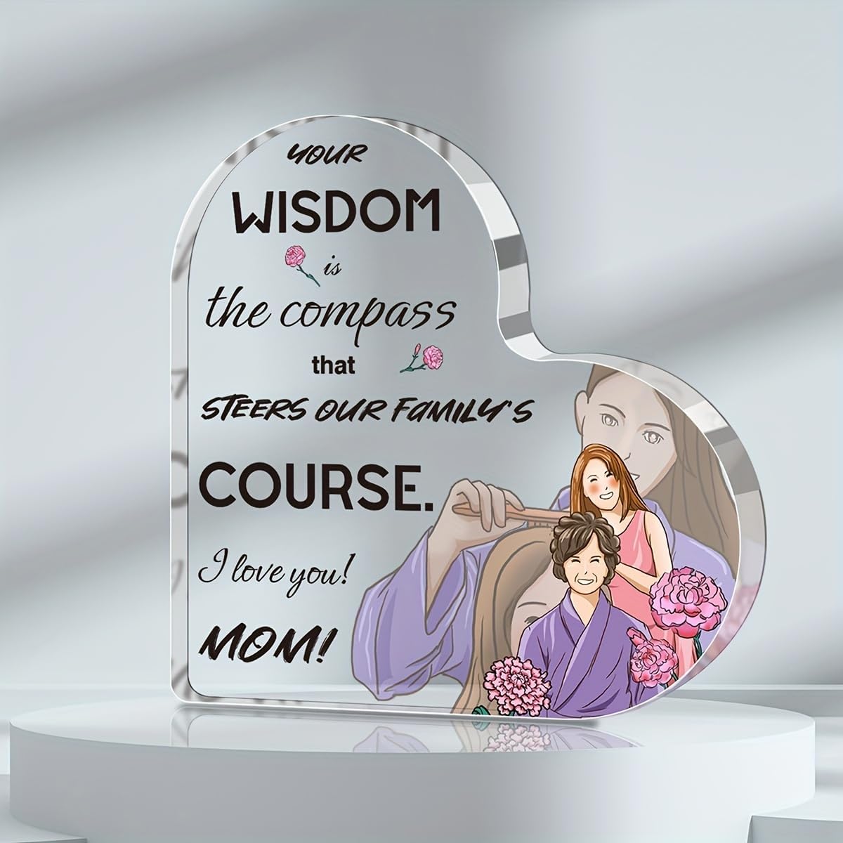Family Heart Shape Acrylic Pla - огляд і ціна Photo Acrylic Block