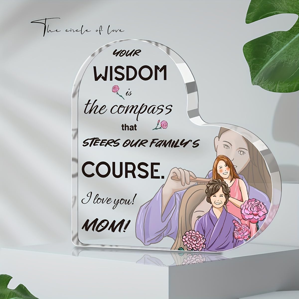 Family Heart Shape Acrylic Pla - огляд і ціна Photo Acrylic Block